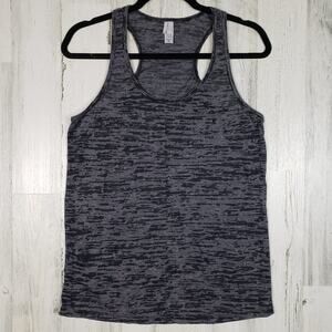 NWOT Over The Limit Apparel Black & Gray Racerback Tank Top Women’s Size XL